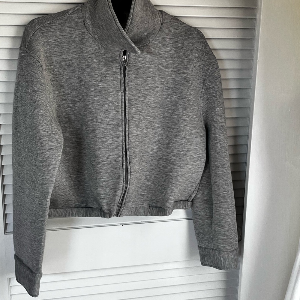 1.STATE Heather Gray Knit Jacket with NEW VERSION 0f the old long sweatshirt.